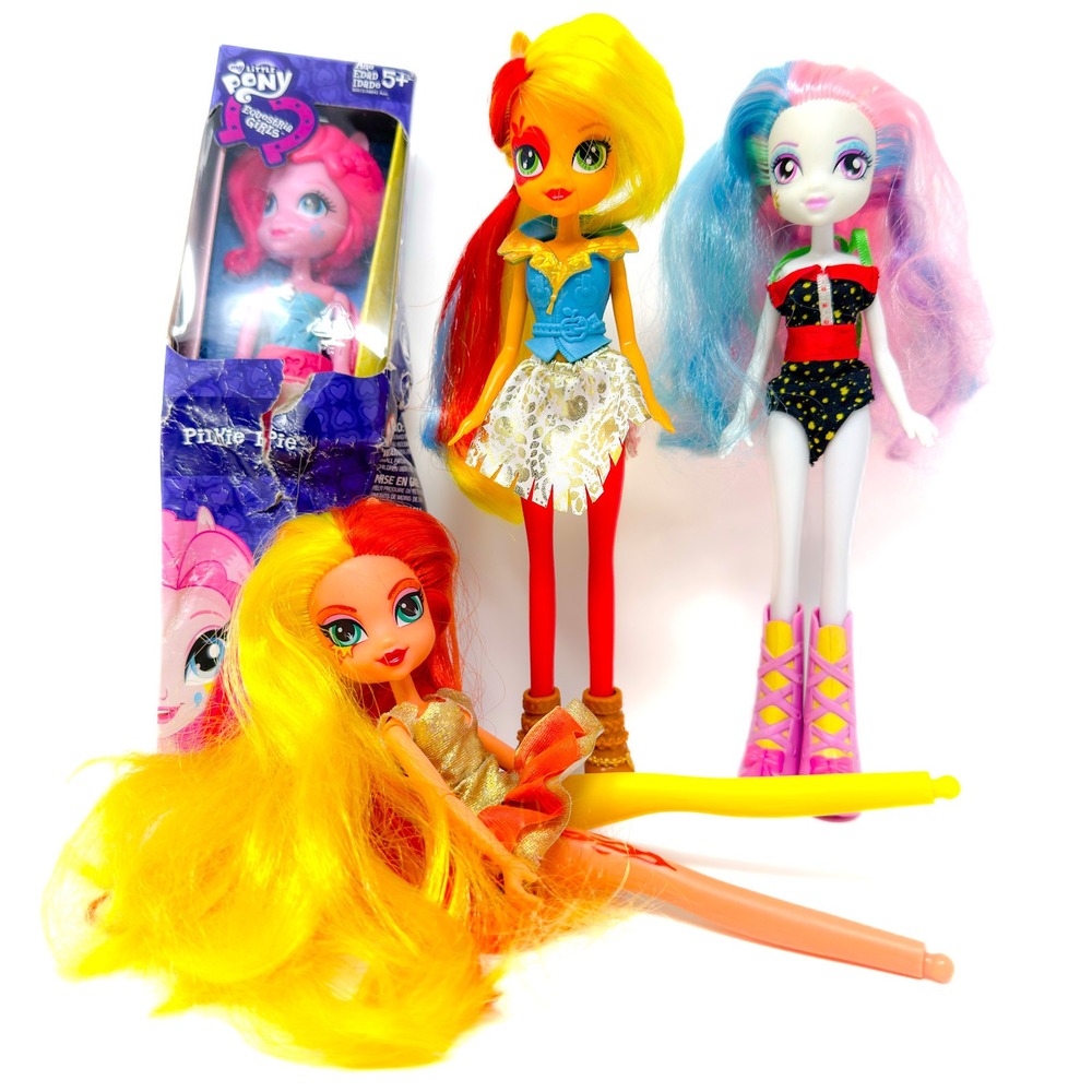 My Little Pony Equestria Girls Lot Pinkie Pie Sunset Shimmer Celestia Applejack